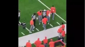 Adrian Hill was carted off field after he suffered an injury during the Buffalo Bills vs Houston Texans game. Referee Adrian Hill endured an injury to his left