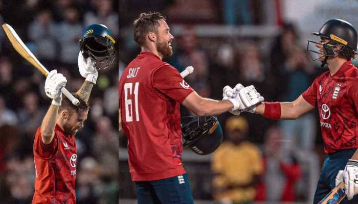 After losing the rain-marred affair in Cardiff, England bounced back strongly to level the series and take it into the decider. England created history in Manchester after smashing the highest-ever total by a full-member nation in T20I cricket, breaking India's previous record. The hosts piled up 304/2 against South Africa in the second T20I at Old Trafford, a landmark achievement powered by Phil Salt's record-breaking century. England shattered India's world record of 297/6 against Bangladesh (Hyderabad, 2024) and registered only the second-ever 300-plus score in men's T20Is. Salt lit up Old Trafford with the fastest T20I century by an Englishman, racing to the milestone in just 39 balls. He remained unbeaten on 141 from 60 balls, a knock featuring 15 fours and eight sixes. His partner Jos Buttler provided a blistering start, smashing 83 off only 30 deliveries at a strike rate of 276. His innings, decorated with eight fours and seven sixes, ended courtesy of Bjorn Fortuin after an explosive 126-run opening stand in under eight overs.