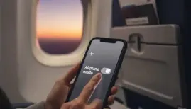 <strong>Flight safety rules:</strong> Airplane mode turns off a phone's cellular, Wi-Fi, and Bluetooth connections, preventing it from sending or