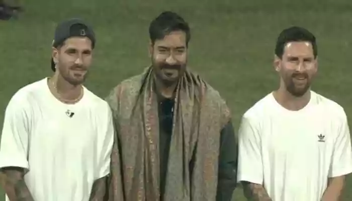 Ajay Devgn, Tiger Shroff Meet Lionel Messi, Luis Suarez, Rodrigo De Paul