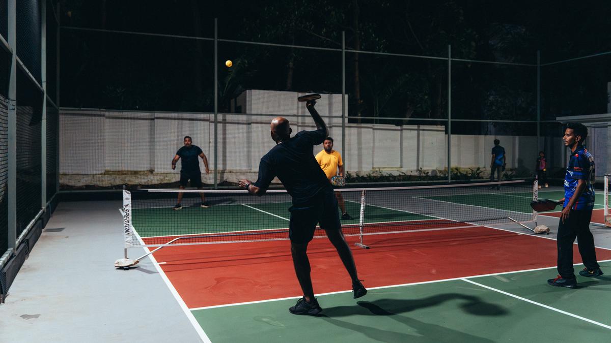 Ajay Thomas' first encounter with pickleball, a paddle sport played with a perforated plastic ball, happened a little over a year ago in Chennai, during a corporate team outing. Within a few minutes of playing the game, Ajay, an athlete during his early days, could rally with ease. Later, when he moved to Bengaluru, he became further acquainted with the sport while witnessing the growth of communities surrounding the sport. Soon, Ajay started Spinz Pickleball (Instagram handle: @spinz_pickleball), a space exclusively for the sport, with his schoolmates Sharath Varghese, Yadu Manoj and Lawrence Moraira, at Pongumoodu in Thiruvananthapuram, where the sport has been gaining momentum during recent months.