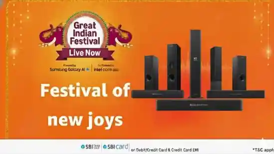 Amazon Great Indian Festival Diwali Sale runs through Diwali week, and Dolby Atmos soundbar deals are peaking. Big names like Sony, LG, Samsung, JBL, Bose, Sonos, GOVO, boAt, and Mivi show price drops on entry sets and flagships. Expect convincing height cues, a wider stage, and clear dialogue that turns TV into a theatre experience with simple setup.Amazon Great Indian Festival Diwali Sale runs through Diwali week, and Dolby Atmos soundbar deals are peaking. Big names like Sony, LG, Samsung, JBL, Bose, Sonos, GOVO, boAt, and Mivi show price drops on entry sets and flagships. Expect convincing height cues, a wider stage, and clear dialogue that turns TV into a theatre experience with simple setup.Highlights now: Sony Bar 8 at 35% off, Mivi Superbars 900W at 81%, and LG Soundbar at 55%. These Atmos bars add punch for movies, cricket, and gaming, support HDMI eARC, and pair smoothly with smart TVs. If you want Atmos at home this season, this is the right moment to buy while festival pricing holds.