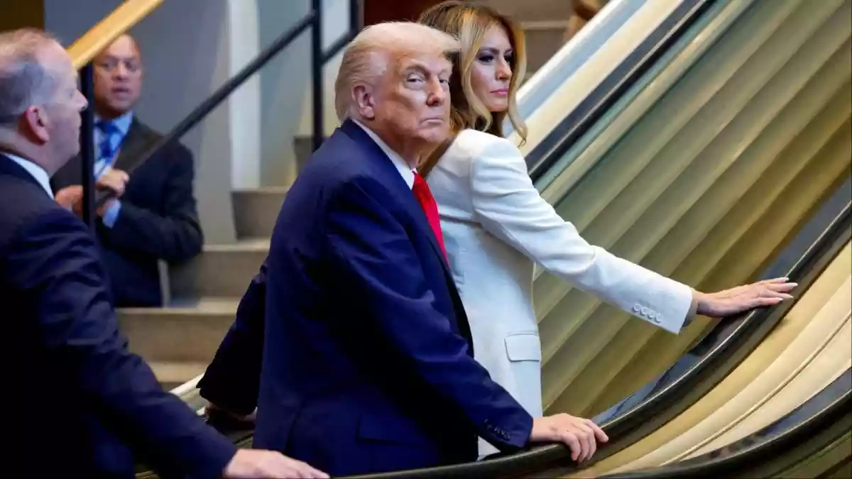 An escalator at the United Nations abruptly stopped shortly as US President Donald Trump and First Lady Melania Trump stepped onto it on Tuesday. Videos of the incident, widely shared on social media, showed Donald Trump and Melania Trump walking towards the escalator. It stopped the moment they stepped onto it.