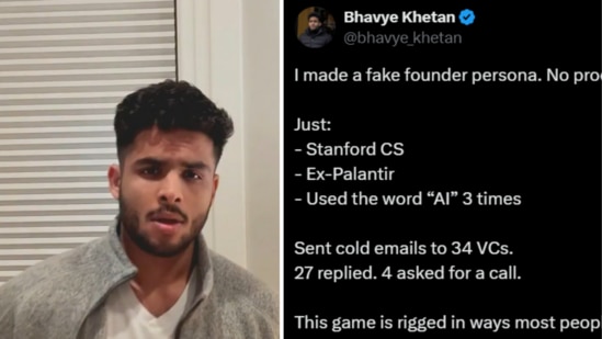 An Indian-origin UC Berkeley graduate, Bhavye Khetan, claimed he drew responses from 27 VCs by using a fake persona and key buzzwords. An Indian-origin UC Berkeley graduate has claimed that he was able to attract the interest of nearly 30 venture capitalists by sending cold emails using a fake persona and keywords like 