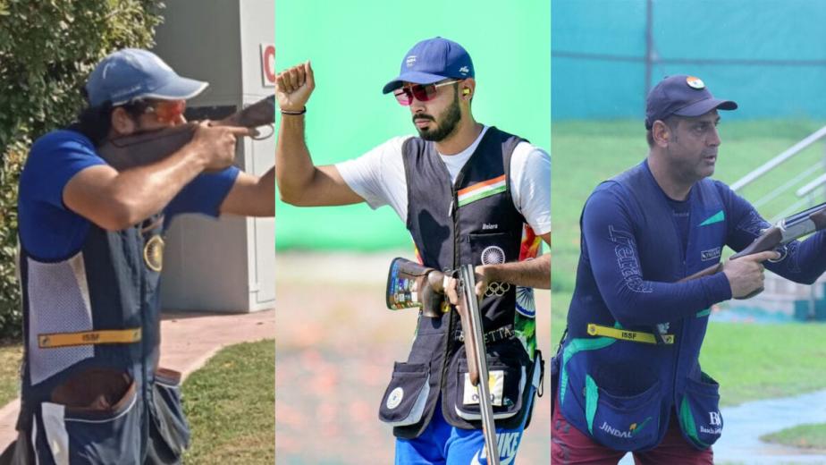 Shooters continue to add medals to India’s tally with the trio of Anantjeet Singh Naruka, veteran Mairaj Ahmad Khan and Bhavtegh Singh Gill latest to make