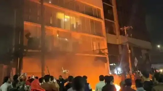 Anti-India slogans were reportedly raised as a group of protesters staged a sit-in outside the Indian Assistant High Commission in Chattogram, Bangladesh