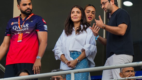 Anushka Sharma brought sparkle to the IPL 2025 final in Ahmedabad, turning heads in rhinestone-studded denim look while cheering for Virat Kohli and RCB. Anushka Sharma arrived in style to support her husband, Virat Kohli, for the IPL 2025 final match in Ahmedabad. Virat, representing Royal Challengers Bengaluru, is facing off against Punjab Kings in a high-stakes clash on May 3, as both teams aim to claim the IPL title.