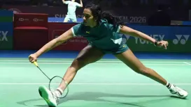 PV Sindhu lost to World No. 2 Wang Zhi Yi of China 18-21, 8-21 in the women’s singles pre-quarterfinals at the Badminton Asia Championships Ningbo on