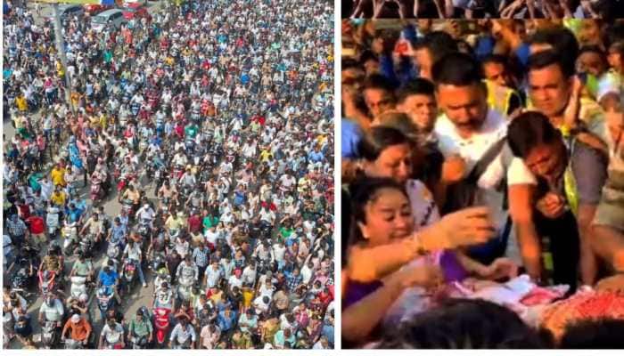 Assamese singer Zubeen Garg's wife, Garima Saikia Garg, broke down at Guwahati Airport as the singer's mortal remains arrived from Singapore on Sunday. New Delhi: The mortal remains of renowned singer Zubeen Garg were brought to Guwahati airport from Delhi on Sunday. His wife, Garima Saikia Garg, received the casket and broke down inconsolably as she was seen hugging it.