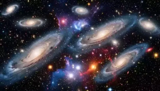 Scientists have uncovered a massive rotating structure in deep space, a 50-million-light-year cosmic filament where 14 galaxies appear to spin together like