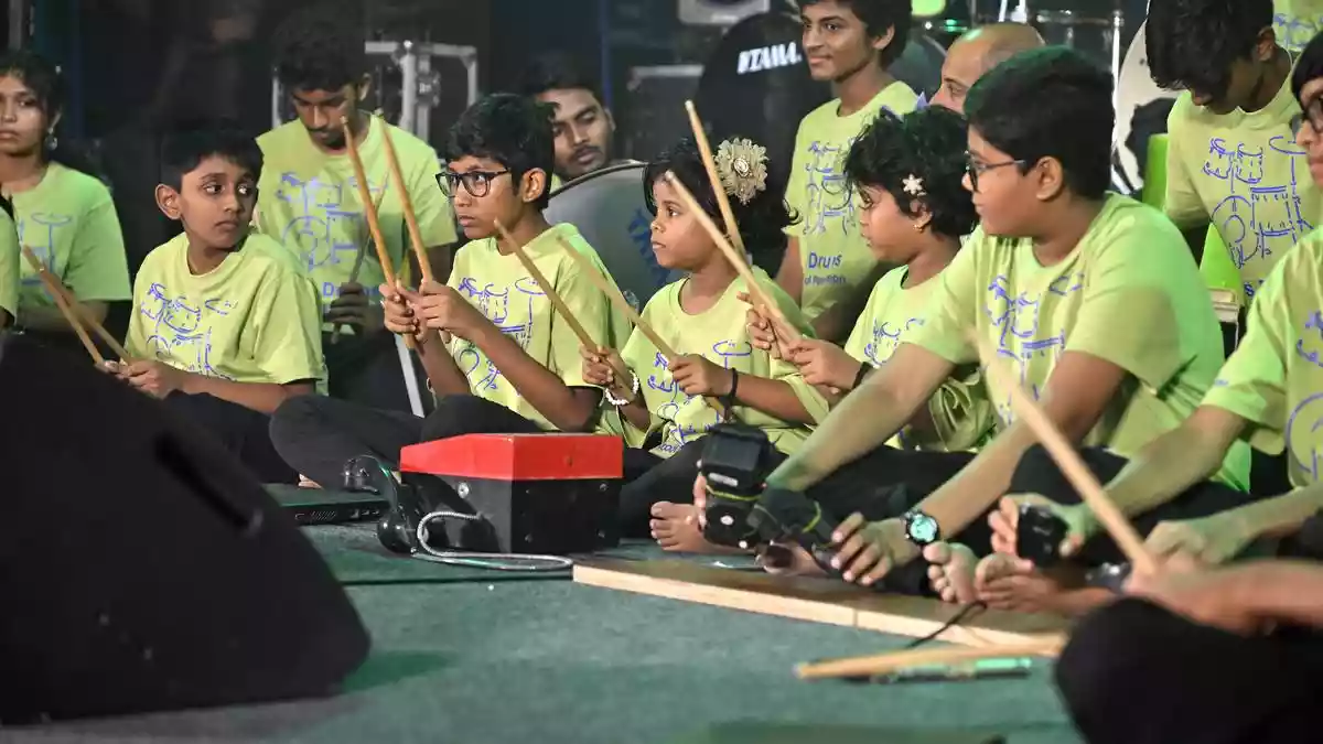 At Jus Drums, there is a variety of percussion to choose from at their 24th annual summer camp; the drums, konakkol or the art of vocal percussion which has