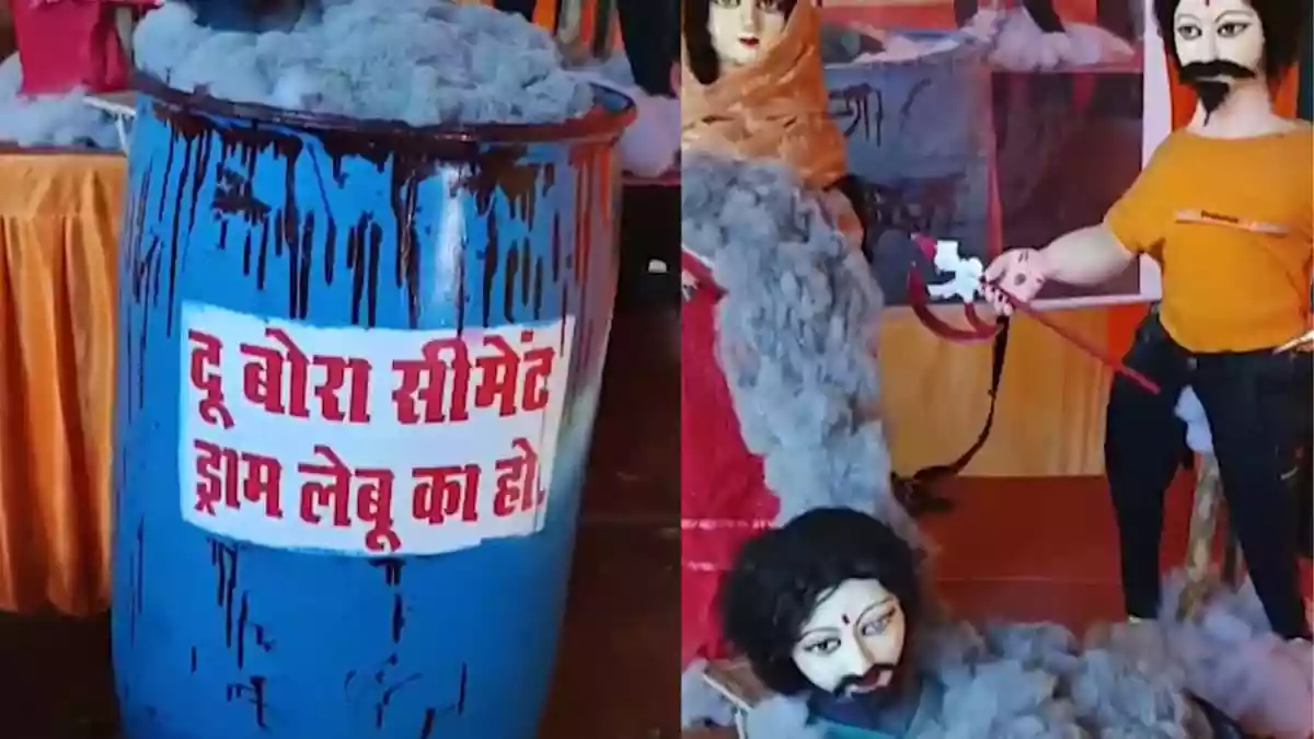 At Deoria in Uttar Pradesh, people can't stop talking about a Durga Puja with a theme unlike anything seen before. Instead of the usual depiction of gods, goddesses and traditional stories, this pandal focuses on a real-life crime that sent shockwaves across the country.