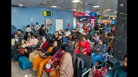Severe disruptions at Kempegowda International Airport stretched into Friday as IndiGo cancelled at least 102 flights, leaving passengers stranded