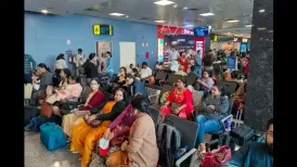Severe disruptions at Kempegowda International Airport stretched into Friday as IndiGo cancelled at least 102 flights, leaving passengers stranded