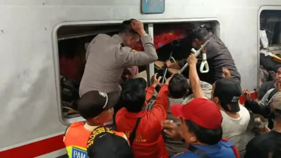 At least four people were killed and dozens injured when two trains collided outside the Indonesian capital Jakarta on Monday. State media report that a