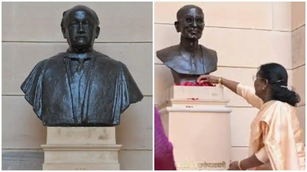 A political row has erupted after the bust of British architect Edwin Lutyens at Rashtrapati Bhavan was replaced with that of Chakravarti Rajagopalachari