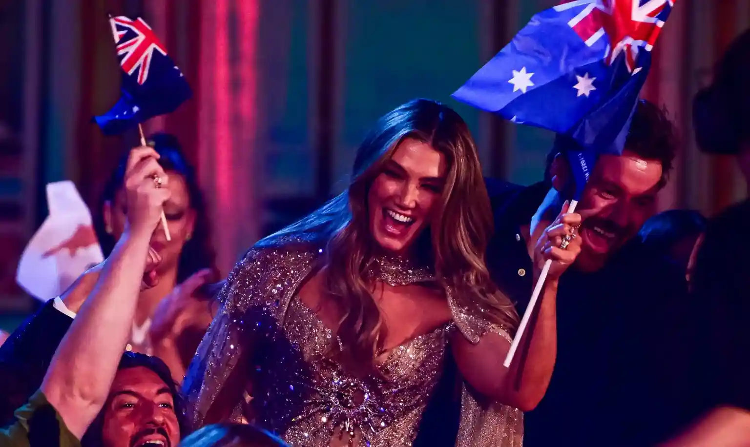 Pop star Delta Goodrem has dramatically increased Australia's odds of winning the Eurovision Song Contest, after a stunning performance of her power ballad