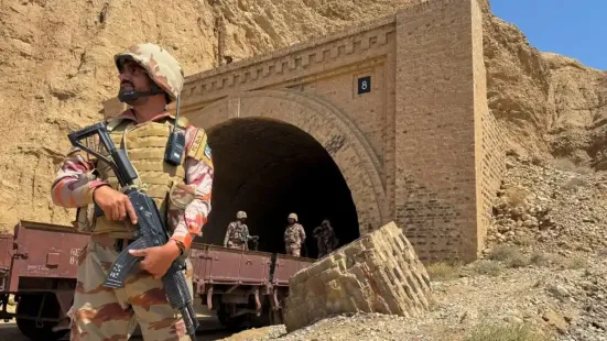 Suspected insurgents triggered two separate bomb blasts on the main railway line in Pakistan's restive Balochistan province on Friday