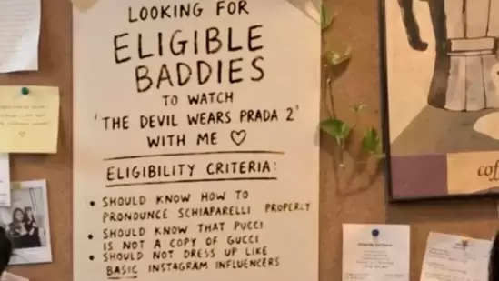 Bandra cafe poster invites ‘eligible baddies’ to watch Devil Wears Prada 2