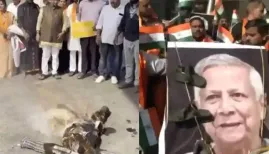 <strong>Bangladesh Protests: S</strong>everal Hindu organisations staged demonstrations outside the Bangladesh High Commission in New Delhi