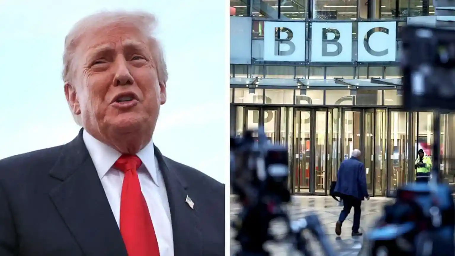 The BBC has apologised to US President Donald Trump for a Panorama episode that spliced parts of his 6 January 2021 speech together
