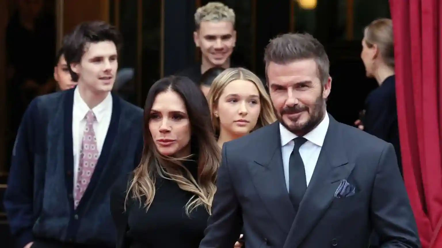 The Beckham family has made its first joint public appearance since an Instagram post from Brooklyn Beckham confirmed a rift in the family.</b> Last week