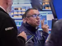 Sharp drops for big technology companies are yanking the U.S. stock market lower on Thursday, while prices for bitcoin, silver and gold weaken