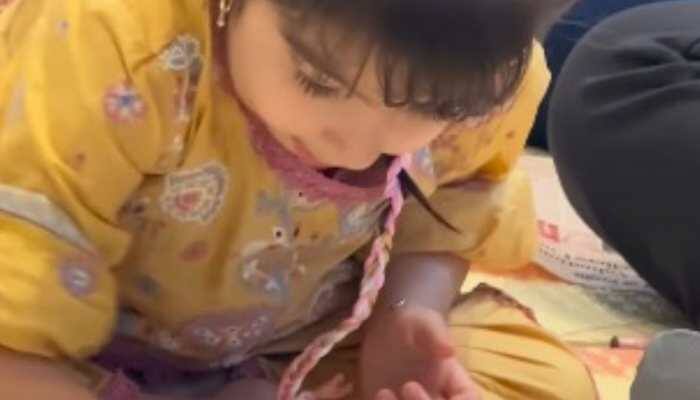 Bipasha Basu's daughter, Devi, sculpted a Ganesh idol with clay in a video shared by the actress. Mumbai: Actress Bipasha Basu has kickstarted with the festivities that are round the corner. Not just Bipasha, but her little baby girl, Devi, also seems to have geared up for Ganesh Chaturthi that commences from tomorrow, 27th of August.