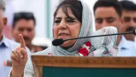 PDP chief Mehbooba Mufti slammed Nitish Kumar over an alleged veil-pulling incident, accused BJP of “Kaurava Raj”, opposed land allotment to BSF