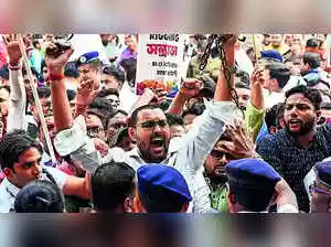 During a demonstration that coincided with the arrival of a special team of the Election Commission (EC) in the city, protesters alleged they were denied a