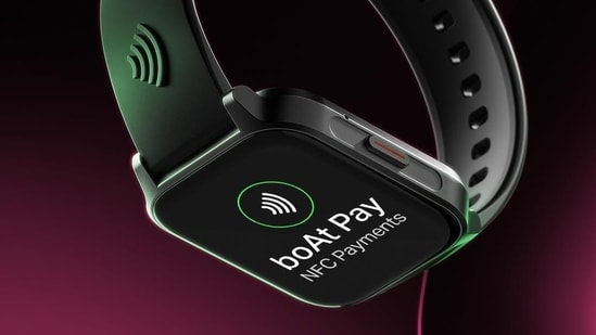 boAT Wave Fortune smartwatch features a 1.96-inch HD display with a 240x282 resolution and peak brightness of 550 nits. Axis Bank, boAt, and Mastercard have partnered to introduce contactless NFC payment functionality on the newly launched Wave Fortune smartwatch. The wearable, which is priced at ₹3,299 and available at an introductory offer of ₹2,599, enables users to make tap-and-pay transactions using Crest Pay, boAt’s dedicated payment app.