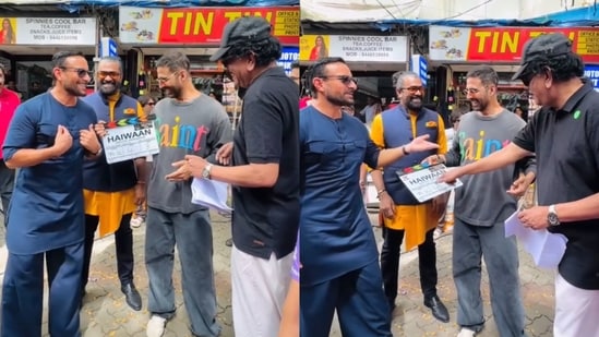 Bollywood actors Akshay Kumar and Saif Ali Khan, who impressed audiences with their comic timing and chemistry in Main Khiladi Tu Anari, are set to reunite on screen with their upcoming film Haiwaan. The duo, along with filmmaker Priyadarshan, have kicked off the shoot for the film and announced it in a playful video.