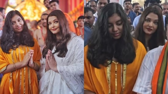 Bollywood actors are currently in a festive mood, celebrating Ganesh Chaturthi. Recently, Aishwarya Rai was seen attending the GSB Ganpati celebrations in Mumbai along with her daughter Aaradhya Bachchan, and several photos and videos of the duo surfaced on the internet.