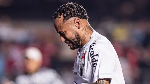 Brazil forward Neymar left the field in tears after Santos suffered a 6-0 home defeat by Vasco da Gama. The loss was the biggest of Neymar's career and it was the first time that Santos have conceded six goals at home in a Brazilian Serie A match. The eight-time champions are two points above the relegation zone and coach Cleber Xavier was sacked hours after Sunday's game.