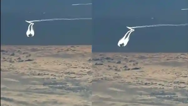 Breathtaking video shows Boeing cruising above clouds