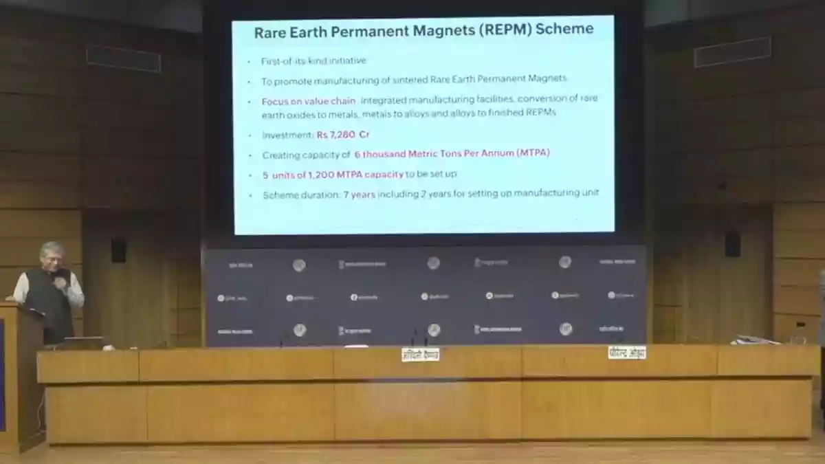 The Union Cabinet, chaired by Prime Minister Narendra Modi, on Wednesday cleared a Rs 7,280-crore incentive scheme to push domestic manufacturing of rare earth