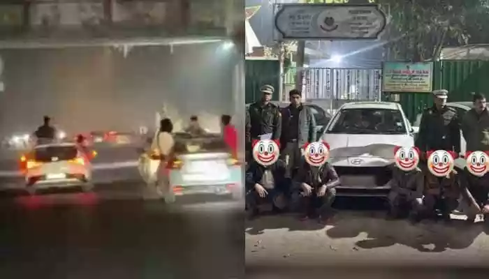 The incident came to light after a video surfaced online showing the boys performing dangerous stunts with moving cars on the road. Taking action