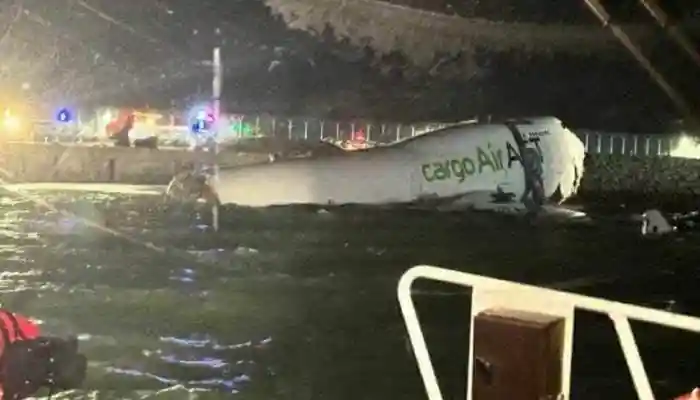 Cargo Plane Skids Off Runway At Hong Kong Airport