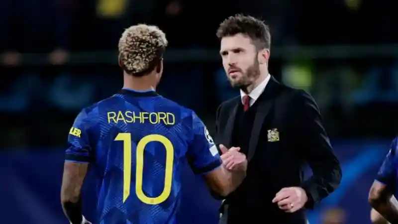 Manchester United head coach Michael Carrick says no decision has been made on the future of forward Marcus Rashford for next season