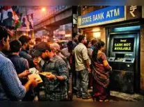 Bengaluru banks face a severe cash crunch as withdrawals outpace deposits, forcing currency chests to borrow from peers. Businesses, especially in construction