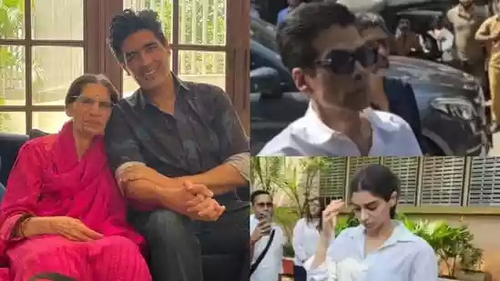 Celebrities stand with Manish Malhotra after his mother’s passing
