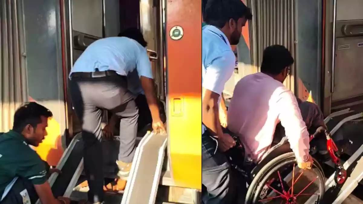 Chennai Passenger Shows How Vande Bharat’s Portable Ramp Helps Wheelchair Users Board Easily