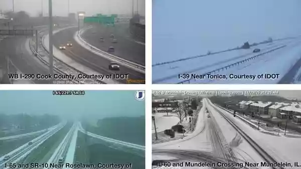 Chicago weather alert: A winter storm warning remains in effect until 6 am on Sunday affecting the travel by road and air as heavy snowfall is expected to