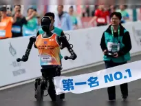 More than 300 humanoid robots participating in China's second robot half-marathon on Sunday will be facing tougher terrain designed to test their technical