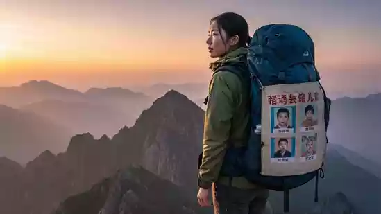A woman from northeastern China who came under intense online scrutiny for keeping a clothing tag attached to her backpack during a hike has explained that it