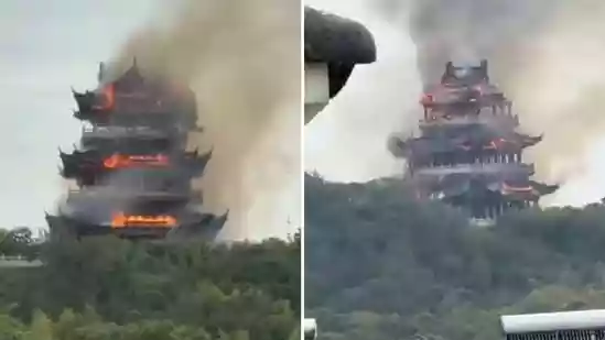 A tourist has been blamed for sparking a fire that burnt down a sacred temple in China, after incorrectly using candles and incense