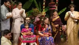 Hyderabad: Beaming with utmost joy and pride, megastar Chiranjeevi has announced the names of his son, actor Ram Charan, and Upasana Kamineni's twin babies