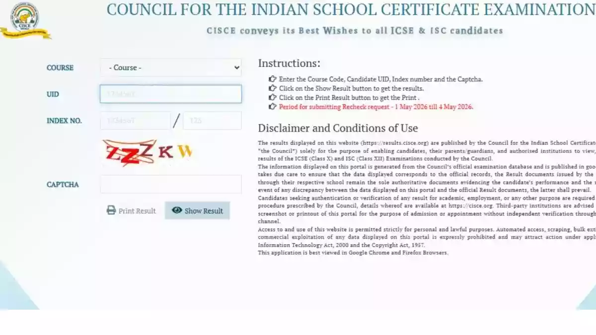 CISCE Results 2026 (OUT) Live