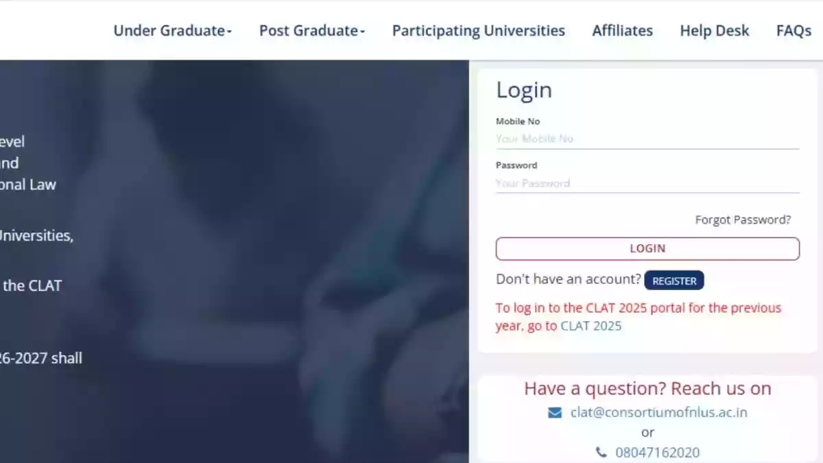 The Consortium of National Law Universities (NLUs) has opened the application correction window for the Common Law Admission Test (CLAT) 2026