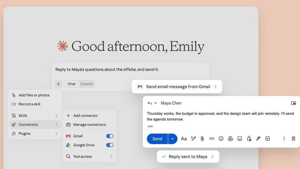 Claude can now read and reply to your Gmail messages on your behalf